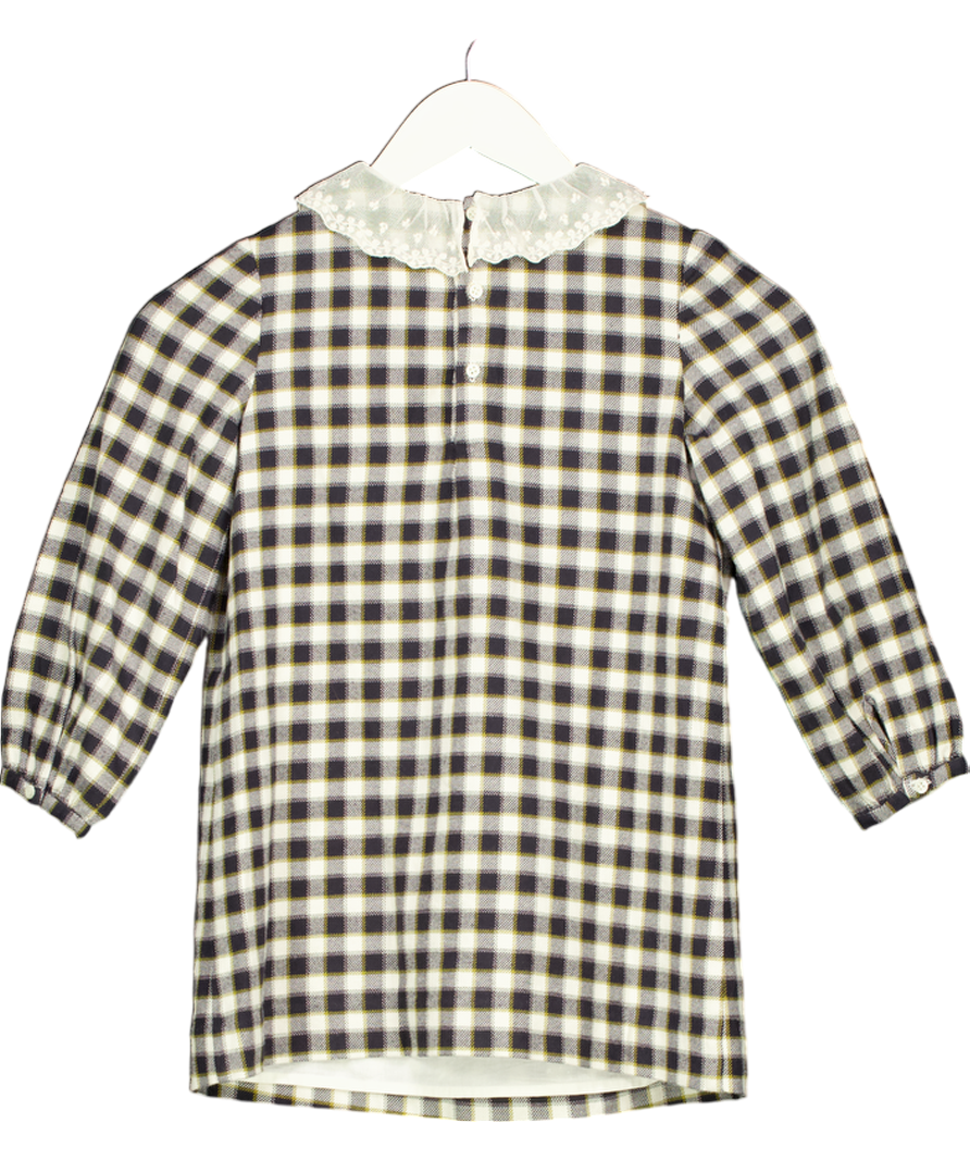 Bonpoint Blue Cotton Checked Dress 6 Years