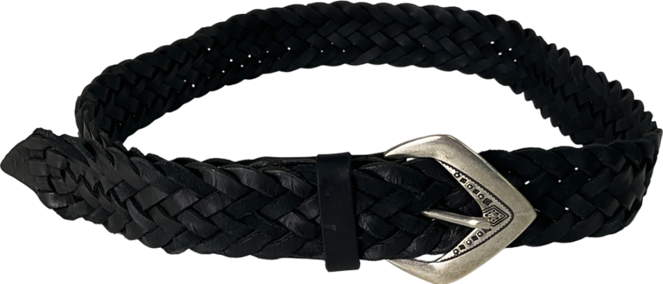 Ba&sh Black Bergamo Leather Belt UK XS/S