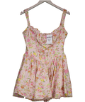 House of CB Pink Natassia Flared-skirt Cotton-blend Mini Dress - Fuller Cup UK L
