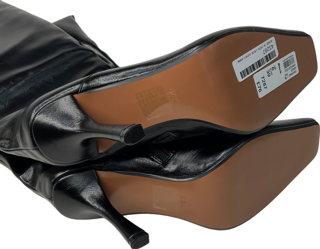 River Island Black Heeled Boots UK 6 EU 39 👠