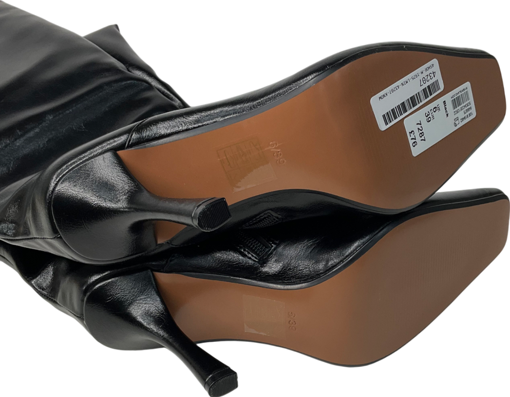 River Island Black Heeled Boots UK 6 EU 39 👠