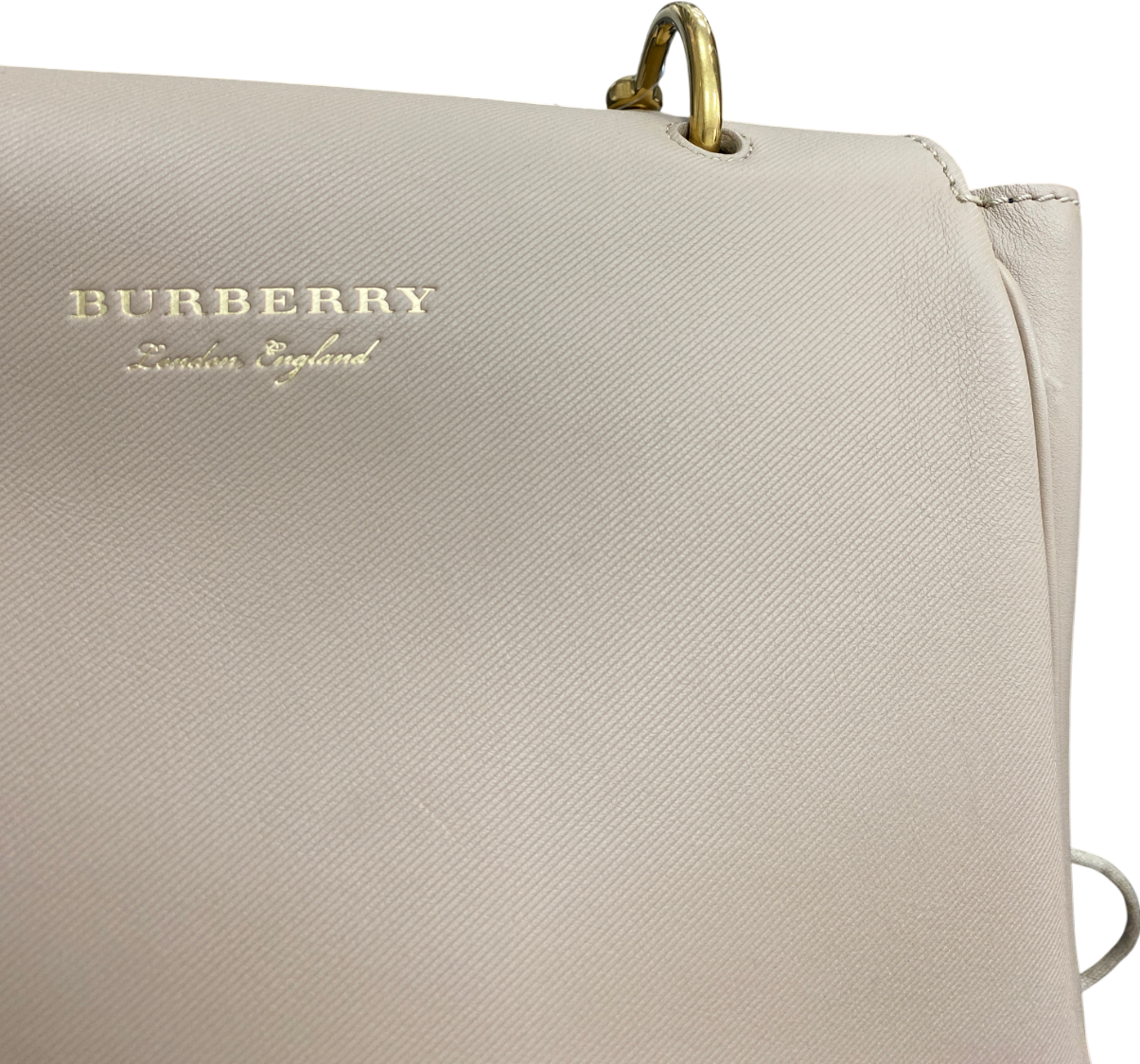 Burberry Beige Leather Dk88 Medium Top Handle Bag