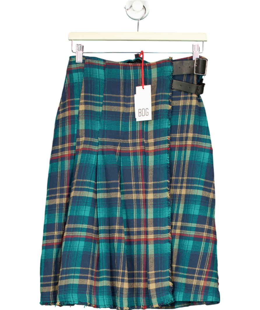 Urban Outfitters Blue Belted Tartan Kilt UK XS