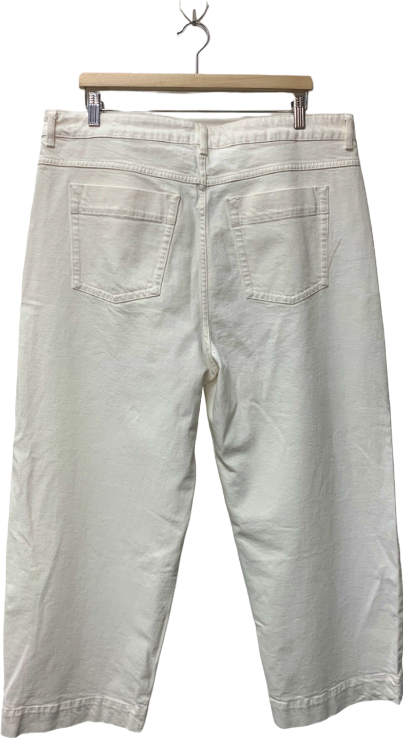 John Lewis White Cropped Trousers UK 18