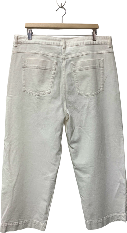 John Lewis White Cropped Trousers UK 18