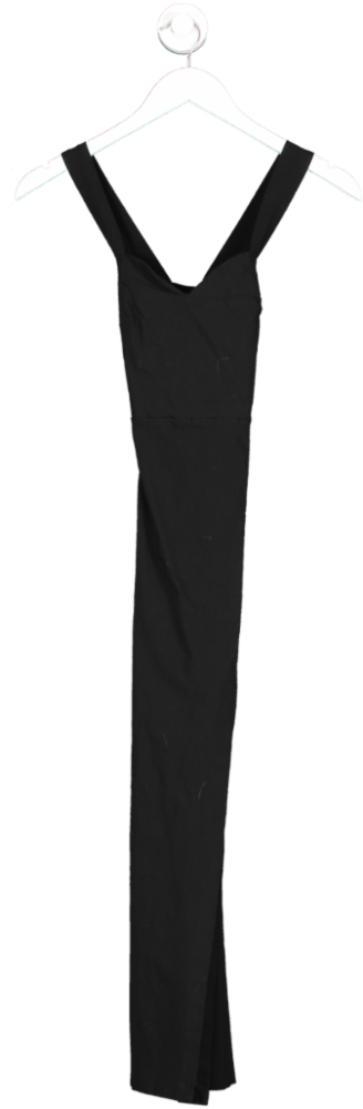Vesper Black Leg Slit Maxi Dress UK 8