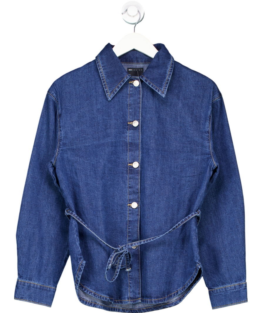 ASOS Blue Tie Waist Denim Shirt UK S