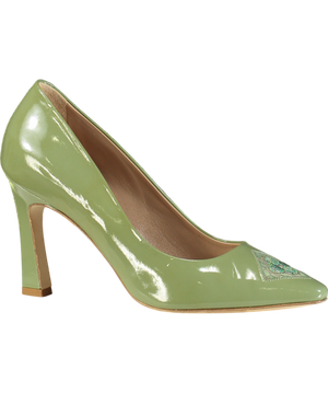 ATANA Green Fiorellini Pump In Semi-patent Leather UK 5 EU 38