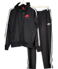 Nike Black Air Zip Up Hoodie And Joggers UK L