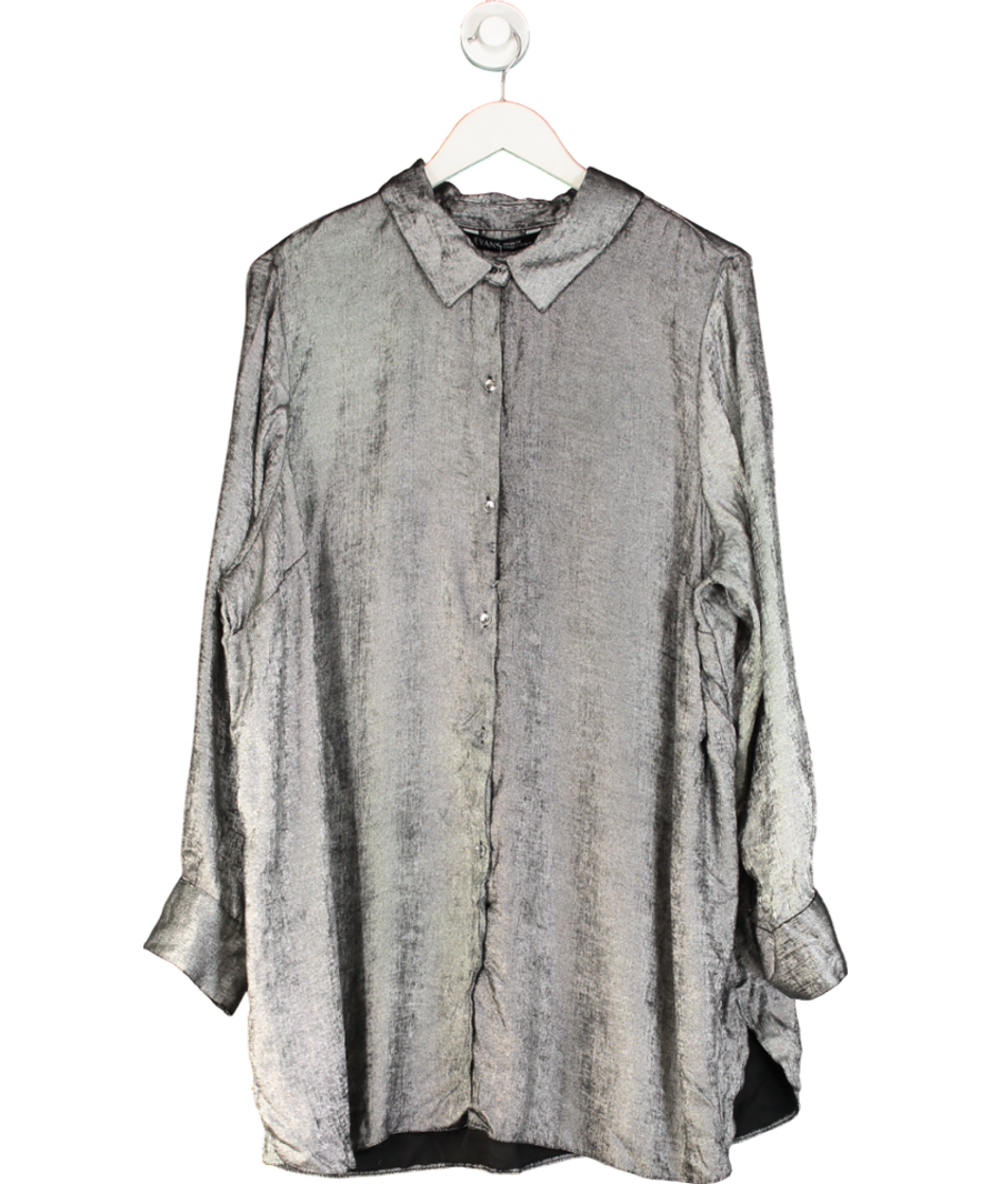 Evans Curve Metallic Long Sleeve Foil Shirt UK 22