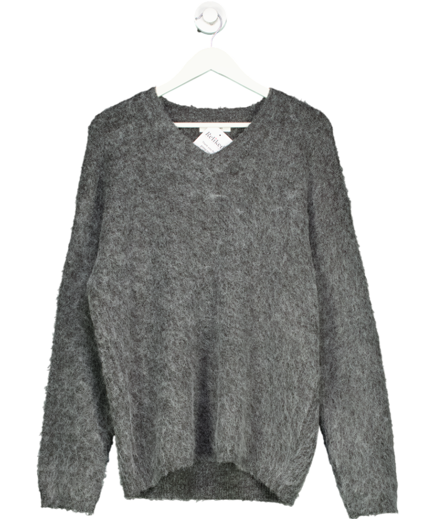Jackpot Grey Wool Blend V Neck Sweater No Size