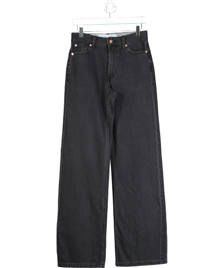 River Island Black Relaxed Straight Jeans UK 16