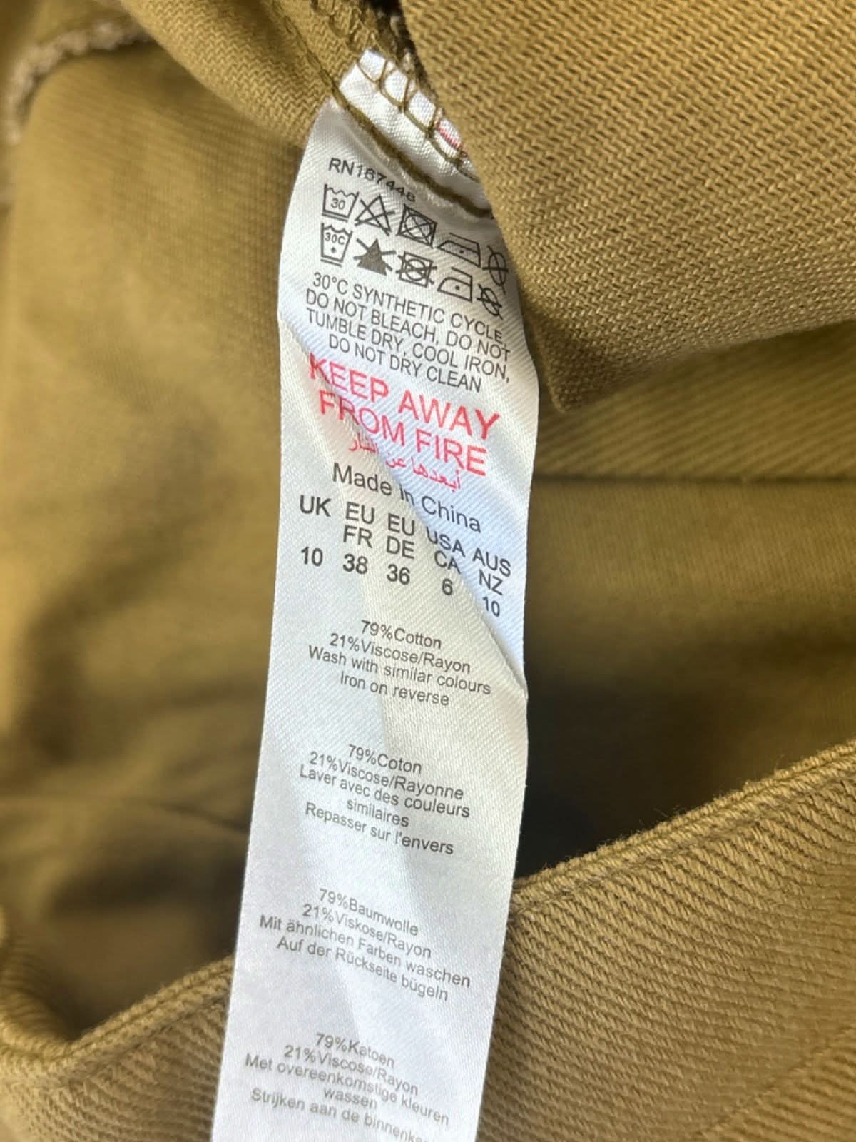 PrettyLittleThing Tan Flared Trousers UK 10