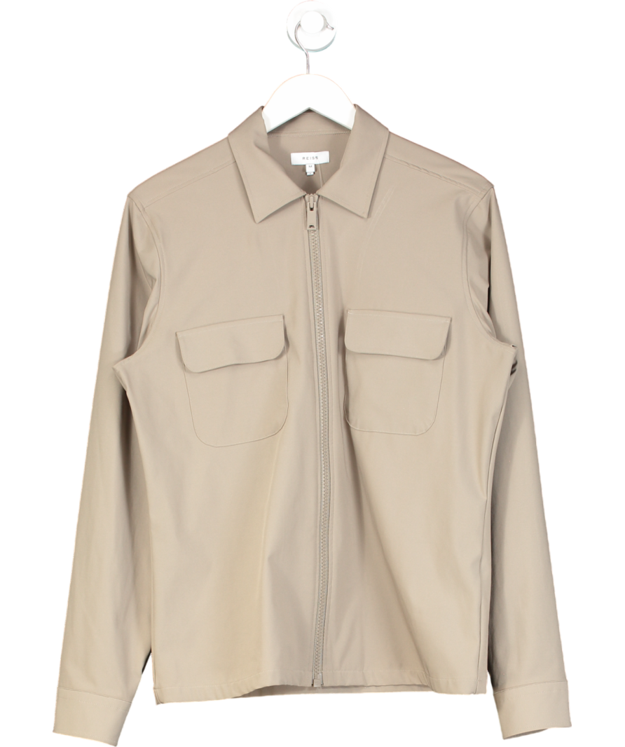 REISS Beige Hylo Technical Zip Through Jacket UK M