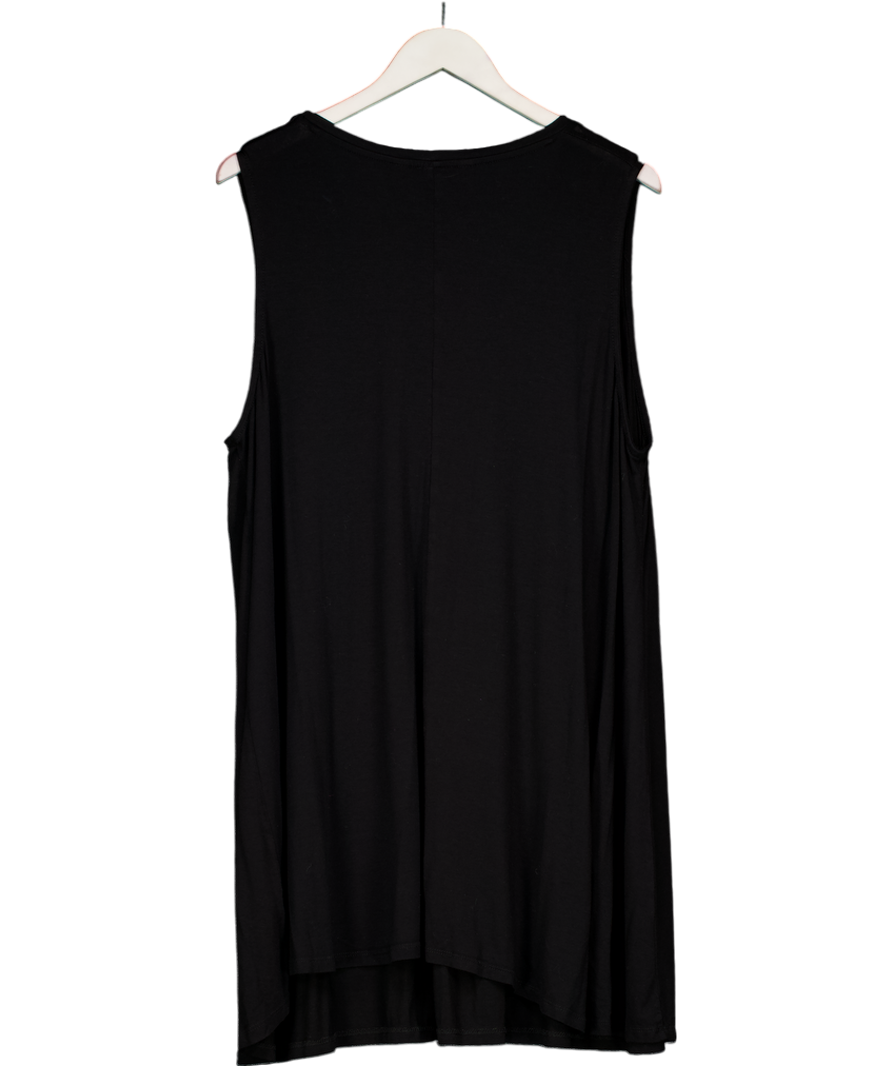 Yours Black Curve Swing Vest Top UK 24