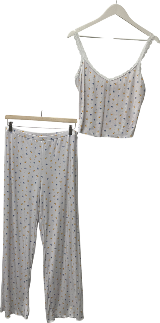 White Fox White Blissful Dreams Pyjamas Set Buttercup Floral UK L