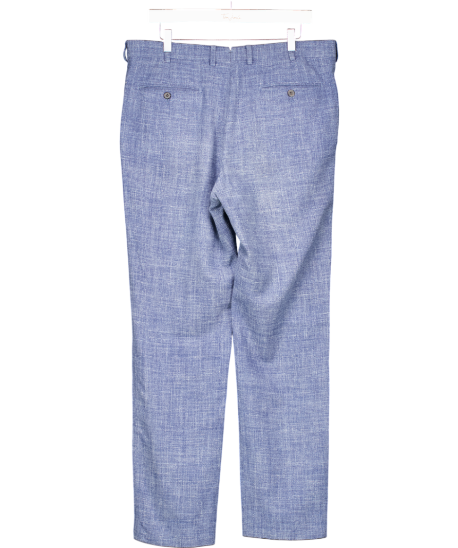 SUITSUPPLY Blue Brescia Trousers W44
