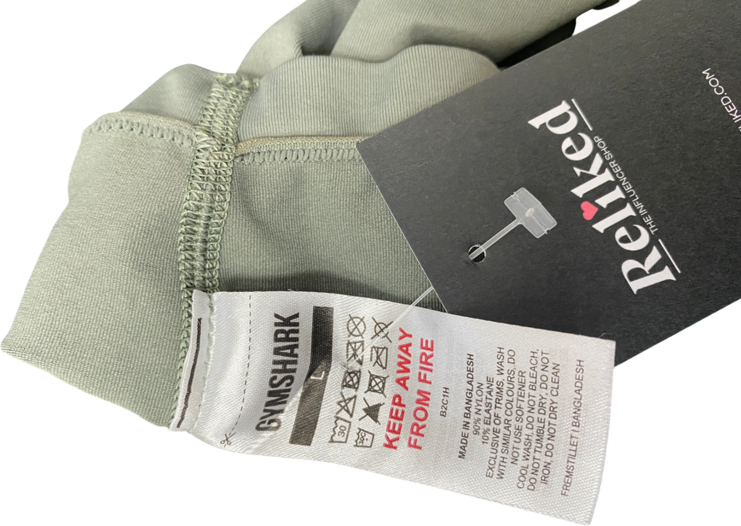 gymshark Green Contrast Seamless Leggings UK L