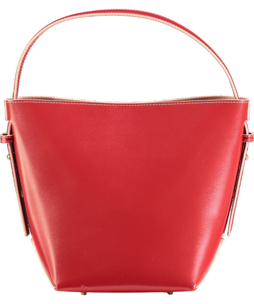 J McLaughlin Red Crawford Leather Bucket Bag One Size