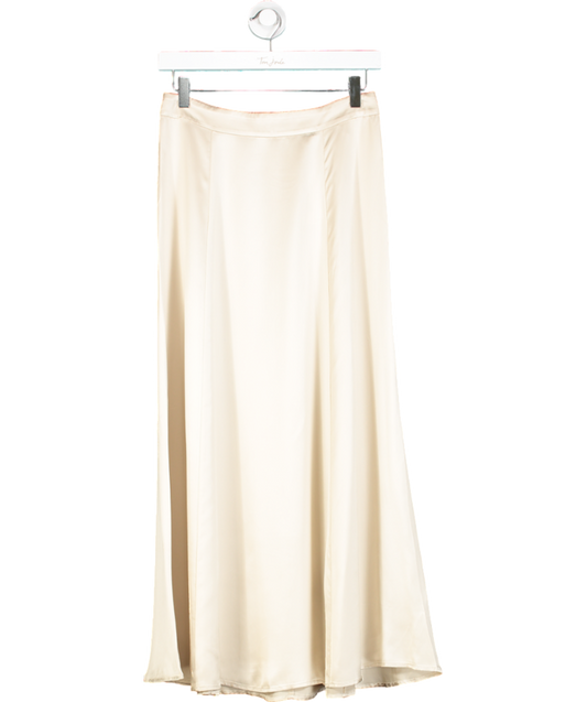 Paris Atelier- & Other Stories Cream Satin Midi Skirt UK 8