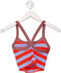 Free People Red Movement Red/ Blue All Clear Striped Cami Crop Top UK XS/S