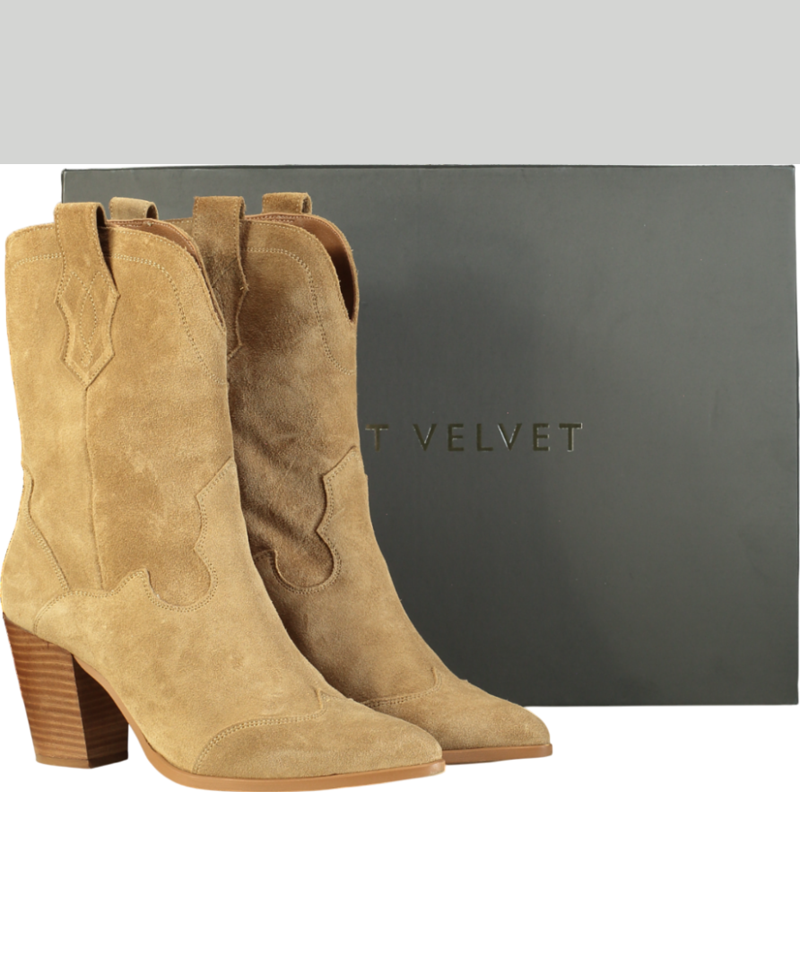 Mint Velvet Beige Cowboy Ankle Boot UK 8 EU 41 👠