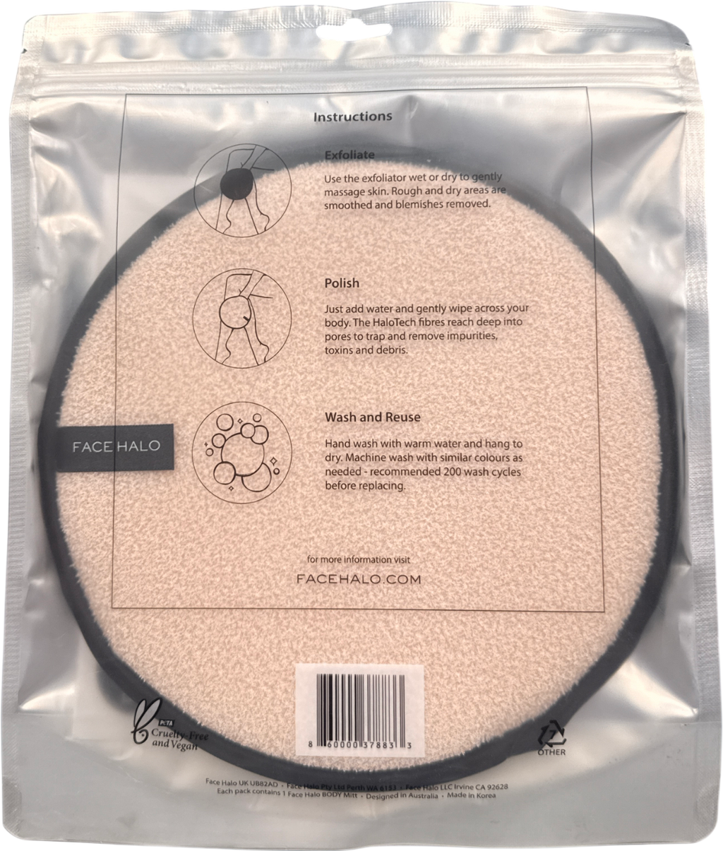 Face Halo Exfoliate And Polish Body Mitt n/a