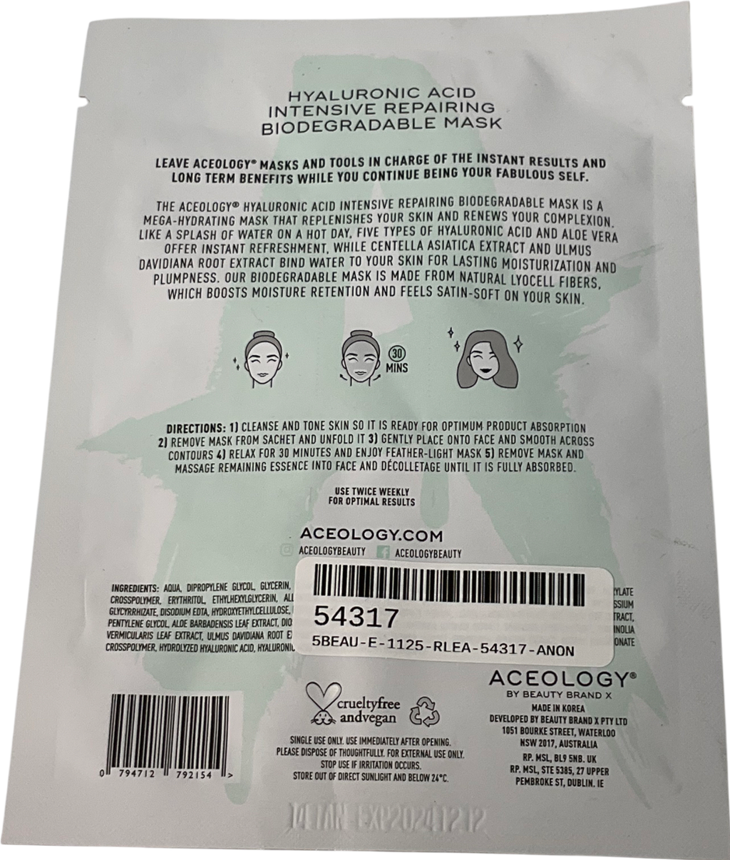 aceology Hyaluronic Acid Mask 1mask 1sheet