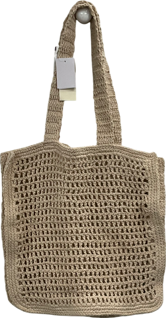 Abercrombie & Fitch Cream Crochet-style Tote Bag One Size
