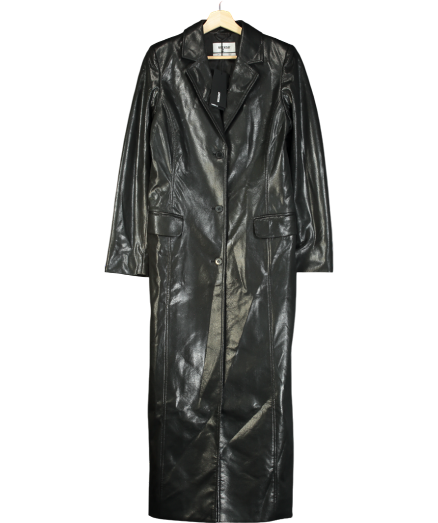 Nadine Merabi Metallic Nancy Faux Leather Coat UK S