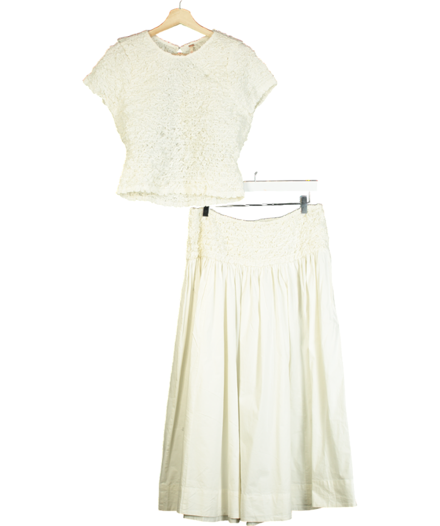 Free People Cream Crinkle Detail Co-ord UK XL