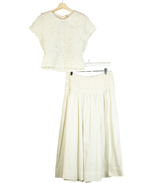 Free People Cream Crinkle Detail Co-ord UK XL