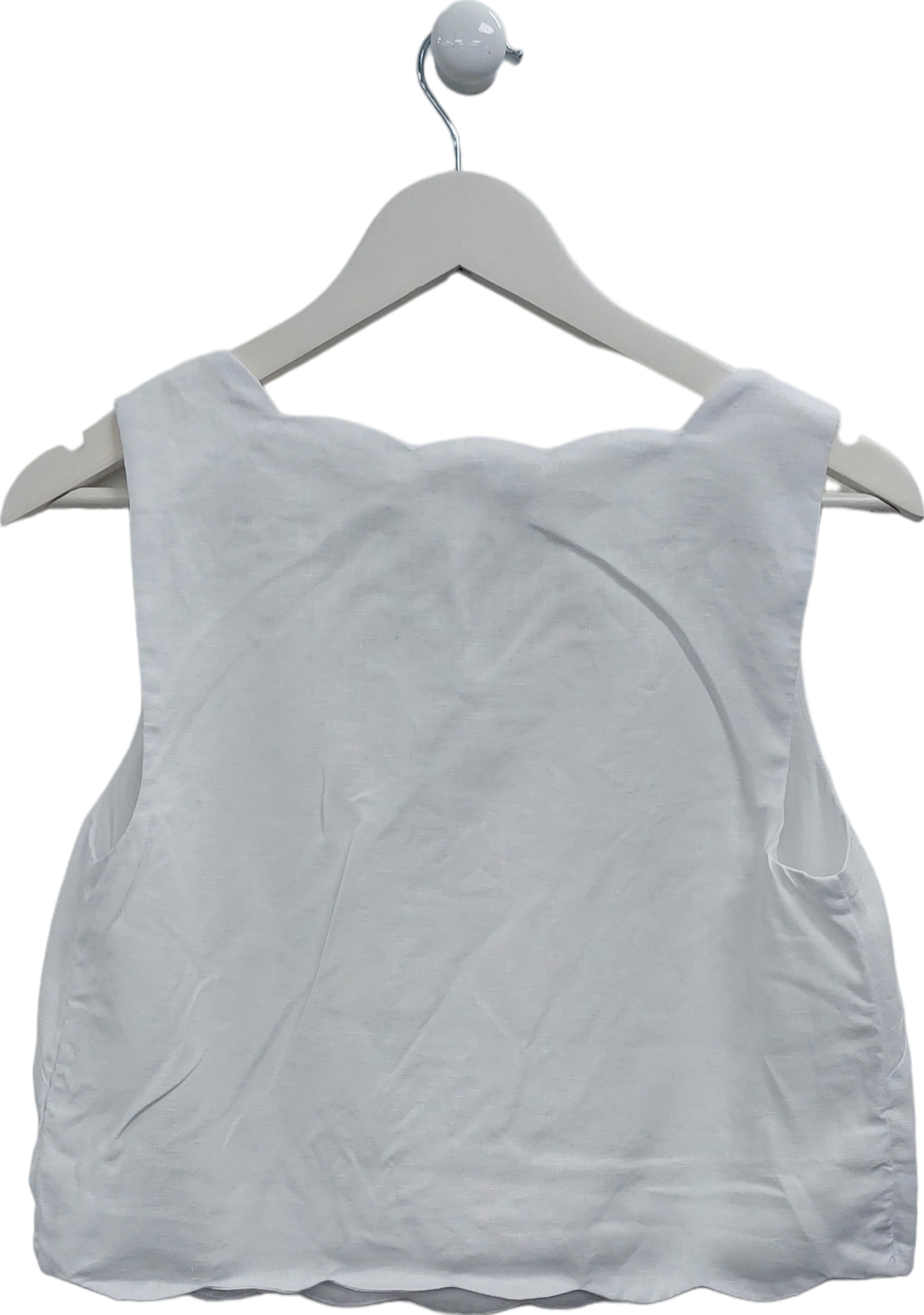Jigsaw White Linen Sleeveless Top UK 12