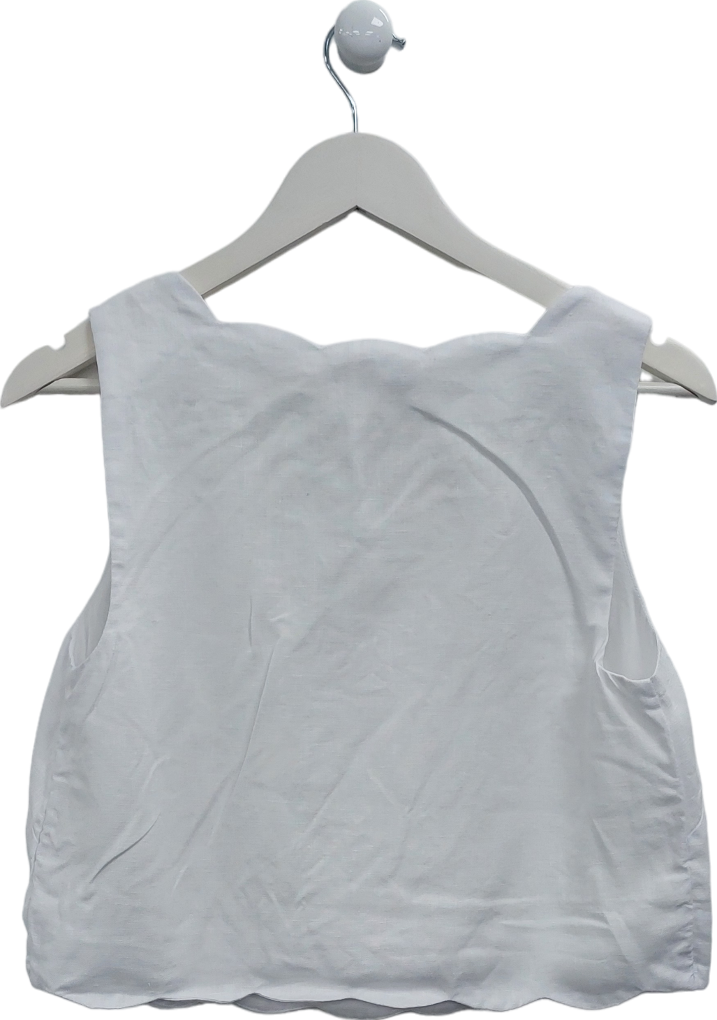 Jigsaw White Linen Sleeveless Top UK 12