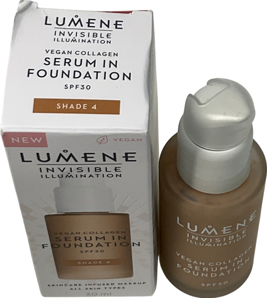 Lumene Invisible Illumination Spf30 Vegan Collagen Serum In Foundation 4 30ml