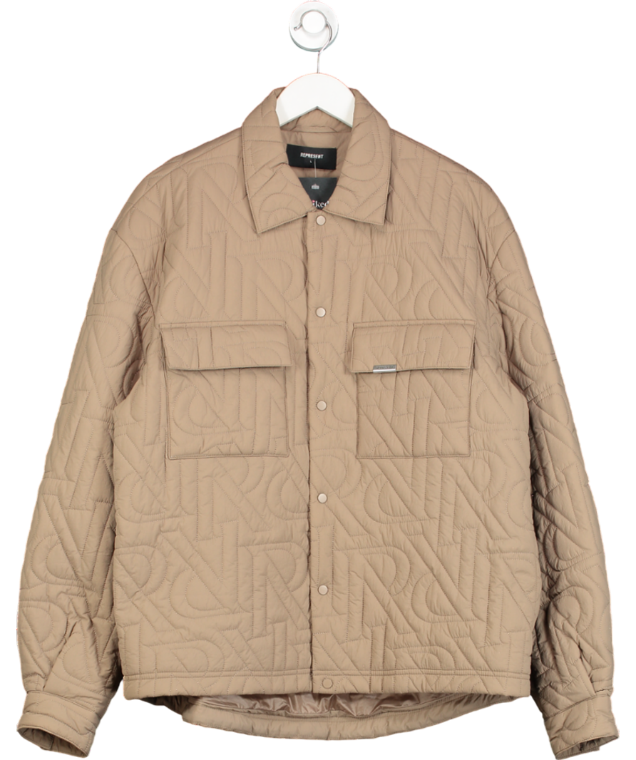 Represent Beige Initial Lightweight Jacket UK L