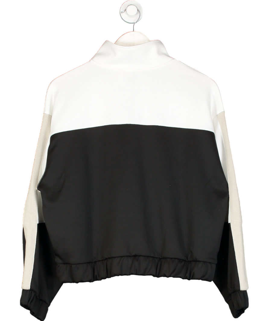 River Island Black Colour Block Zip Sweatshirt UK M