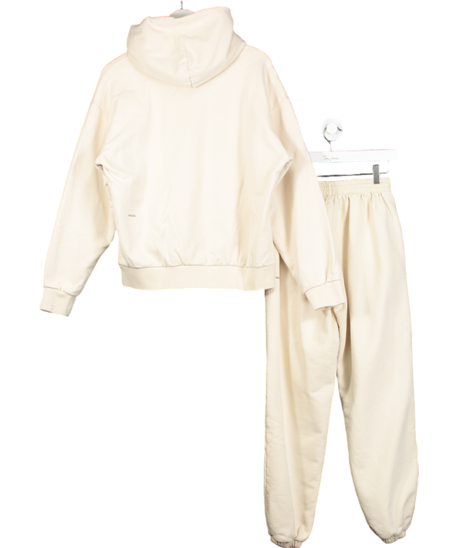 PANGAIA Beige Heavyweight Hoodie And Joggers UK S