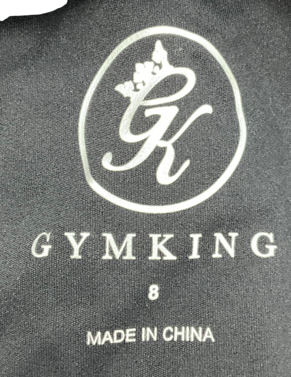 GYM KING Black Impact Taped Funnel 1/4 Zip Long Sleeve Top UK 8