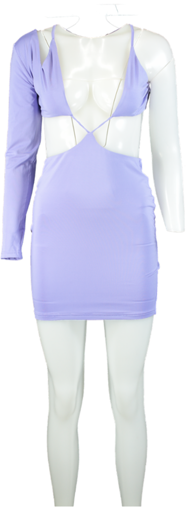 Mars The Label Lilac Cut-Out Bodycon Mini Dress UK 12