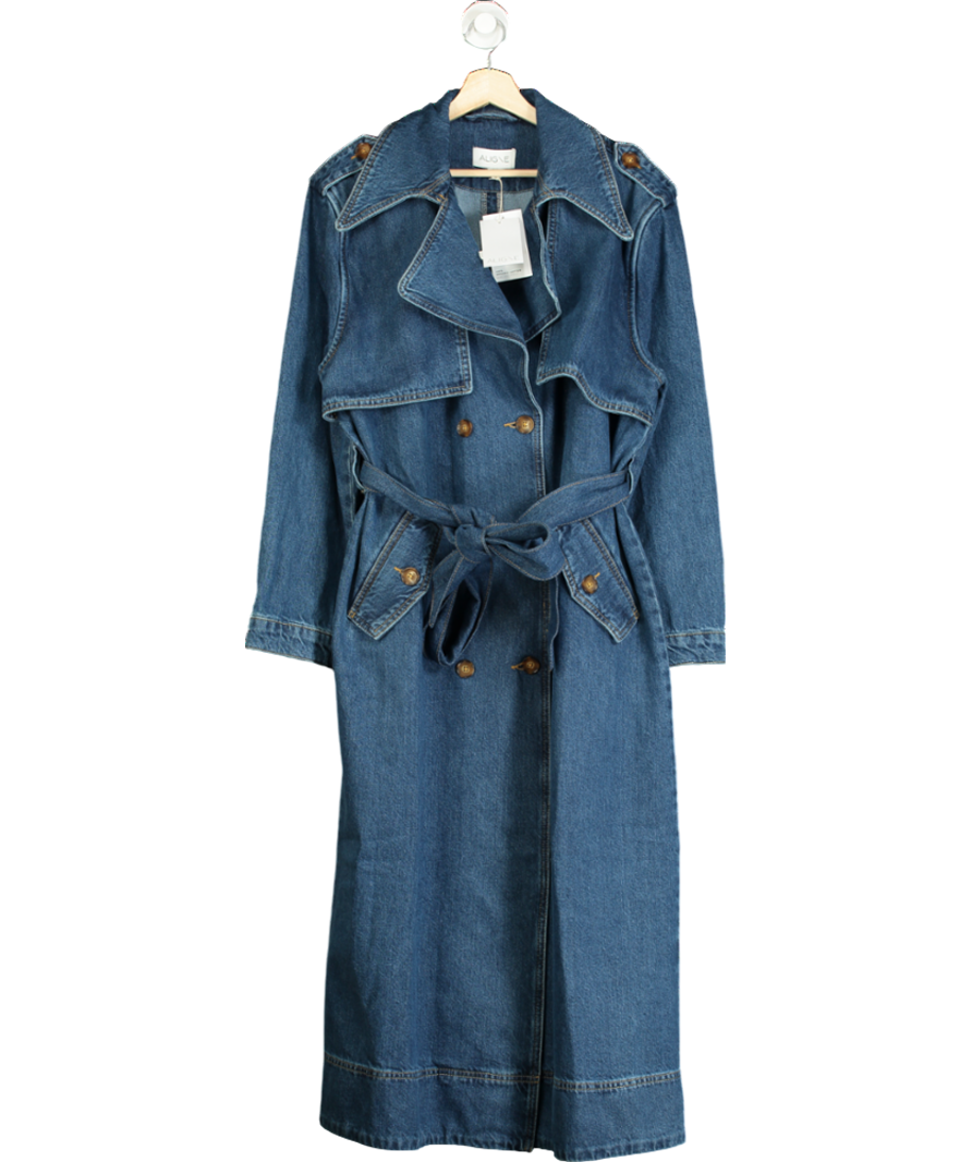 Aligne Jamison Denim Trench Coat UK 14