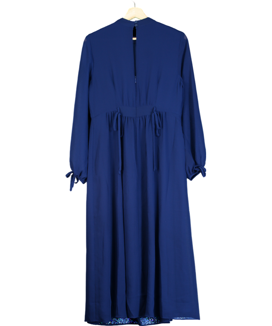 Whistles Blue Ivy Midi Dress UK 10