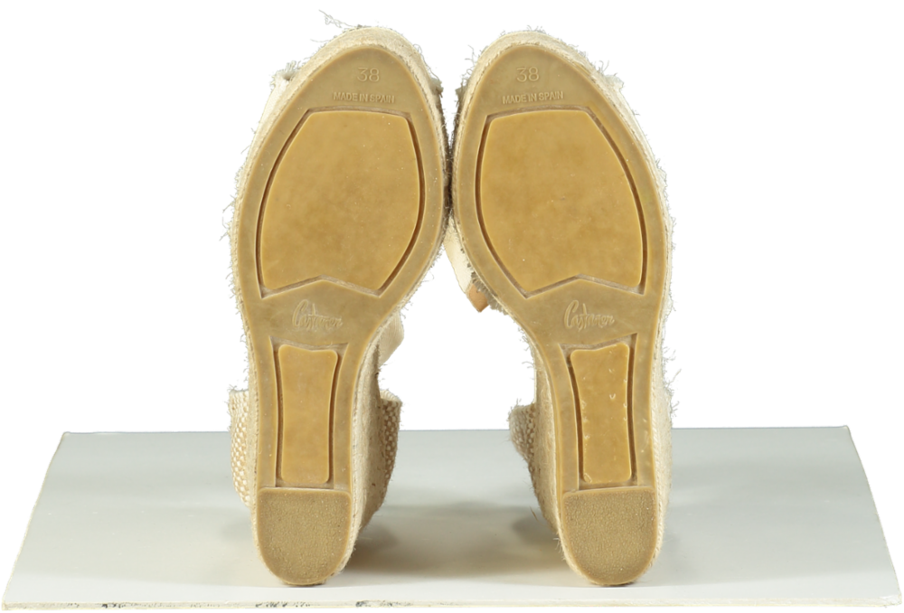 Castañer Beige Espadrille Wedge Sandals EU 38