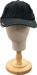 Missguided Black Denim Pierced Peak Cap One Size