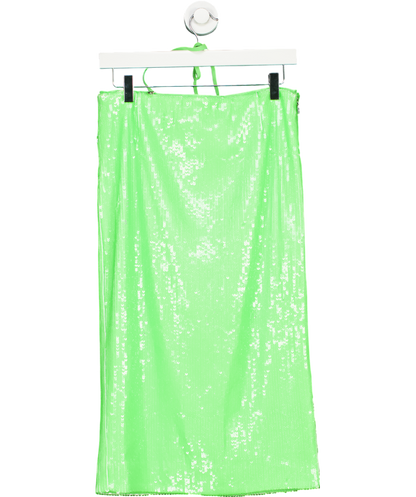 Rotate Sequins midi skirt Green UK 8