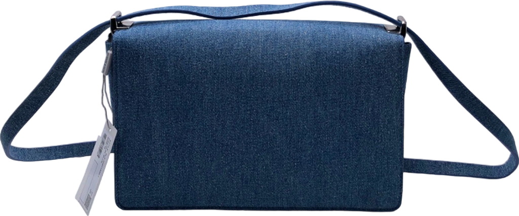 Charles & Keith Blue Chambray Crossbody Bag