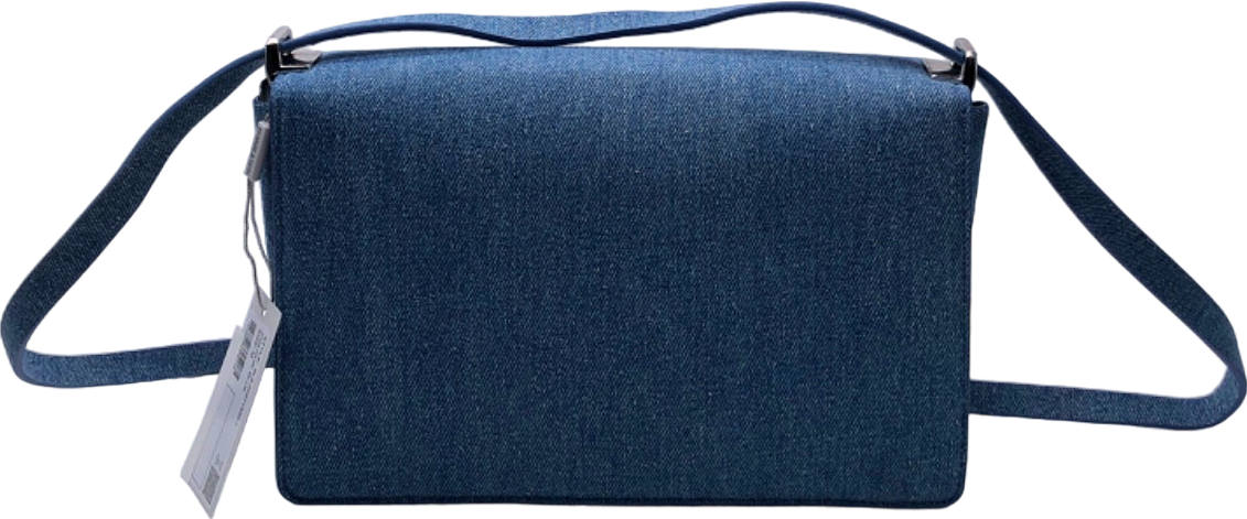 Charles & Keith Blue Chambray Crossbody Bag