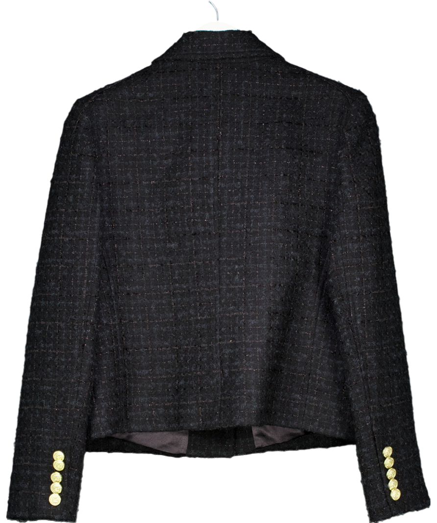 Holland Cooper Richmond Jacket Black Sparkle Tweed UK 12