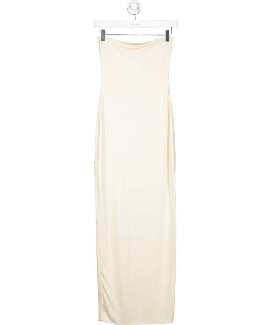 Oh Polly Cream Kali Bandeau Maxi Dress In Ivory UK 8