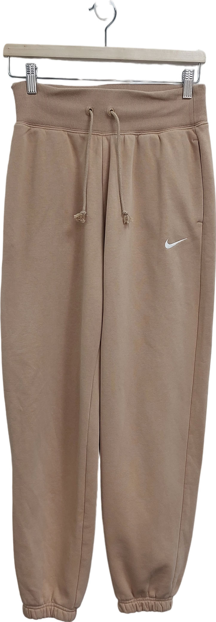 Nike Beige Phoenix High Waist Oversize Sweatpants UK XS